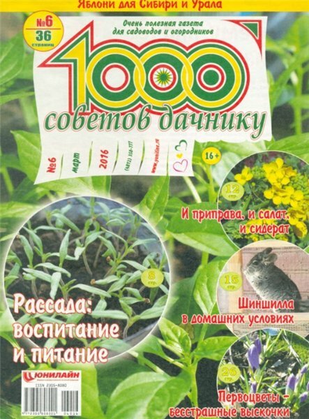 1000 советов дачнику №6 (март 2016)